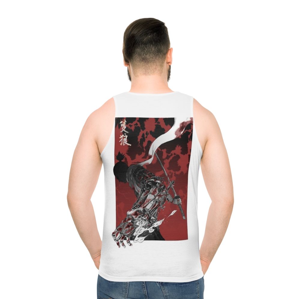 Sekiro Unisex Tank Top Featuring Wolf With Katana