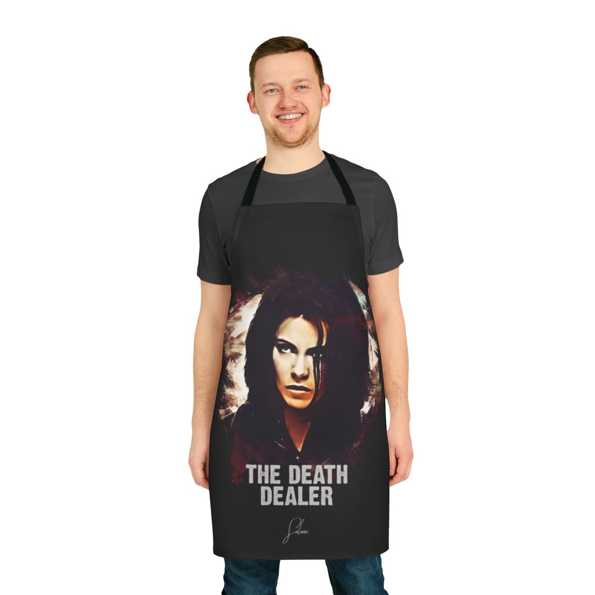 Apron featuring Selene, the iconic character from the Underworld movie franchise