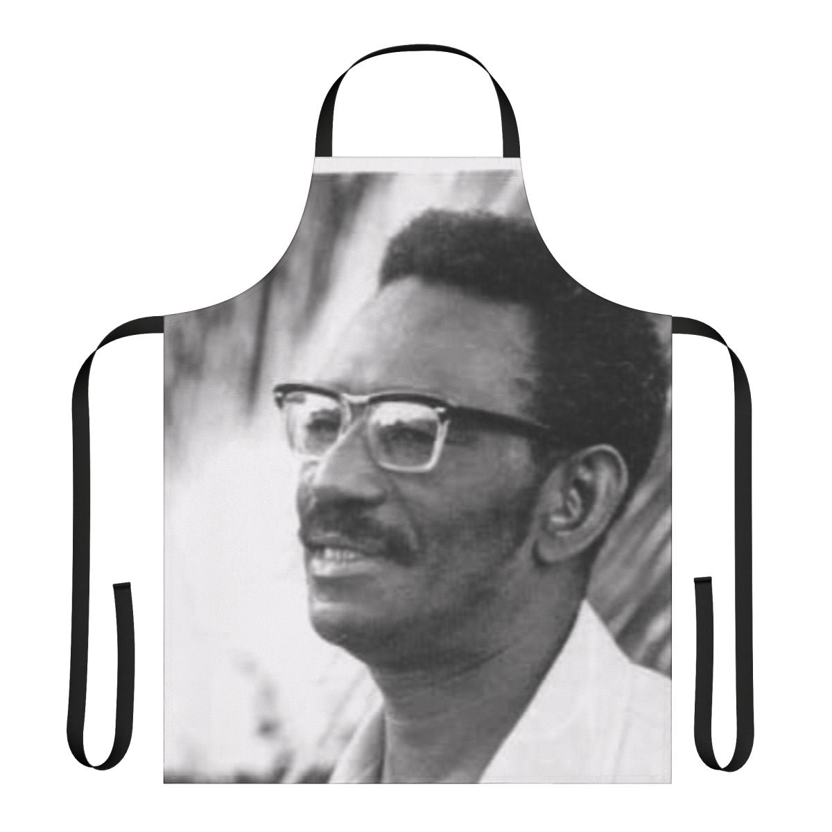 Apron featuring the image and name of Cheikh Anta Diop, a renowned Senegalese historian and anthropologist.