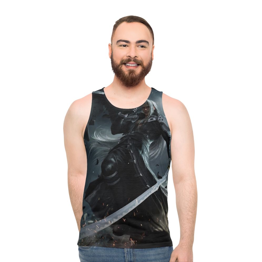 Sephiroth one-winged angel fantasy video game tank top