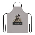 Sepia gray apron with Quentin Tarantino movie-themed design