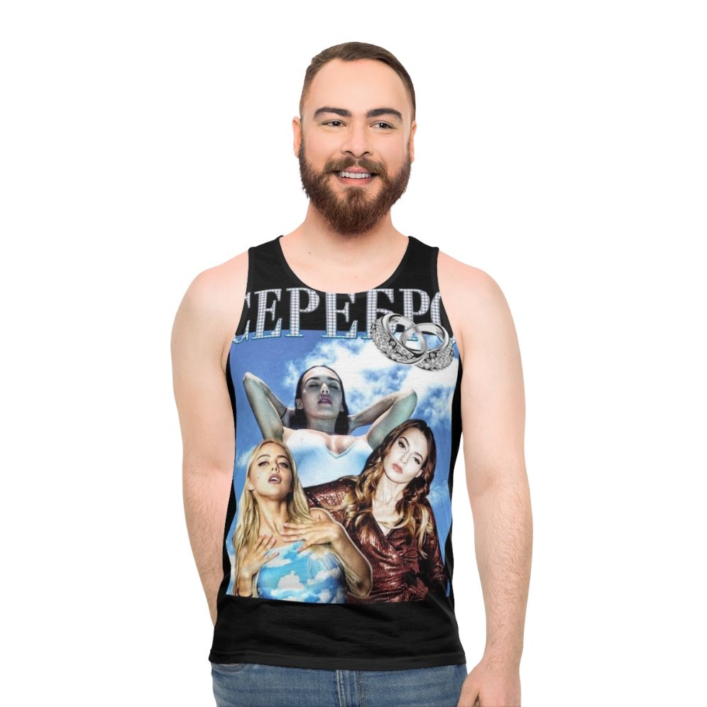Serebro unisex and women's tank top with music-inspired design