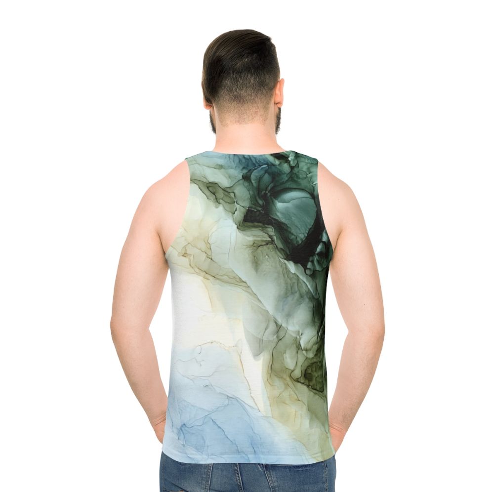 Serene abstract landscape painting unisex tank top