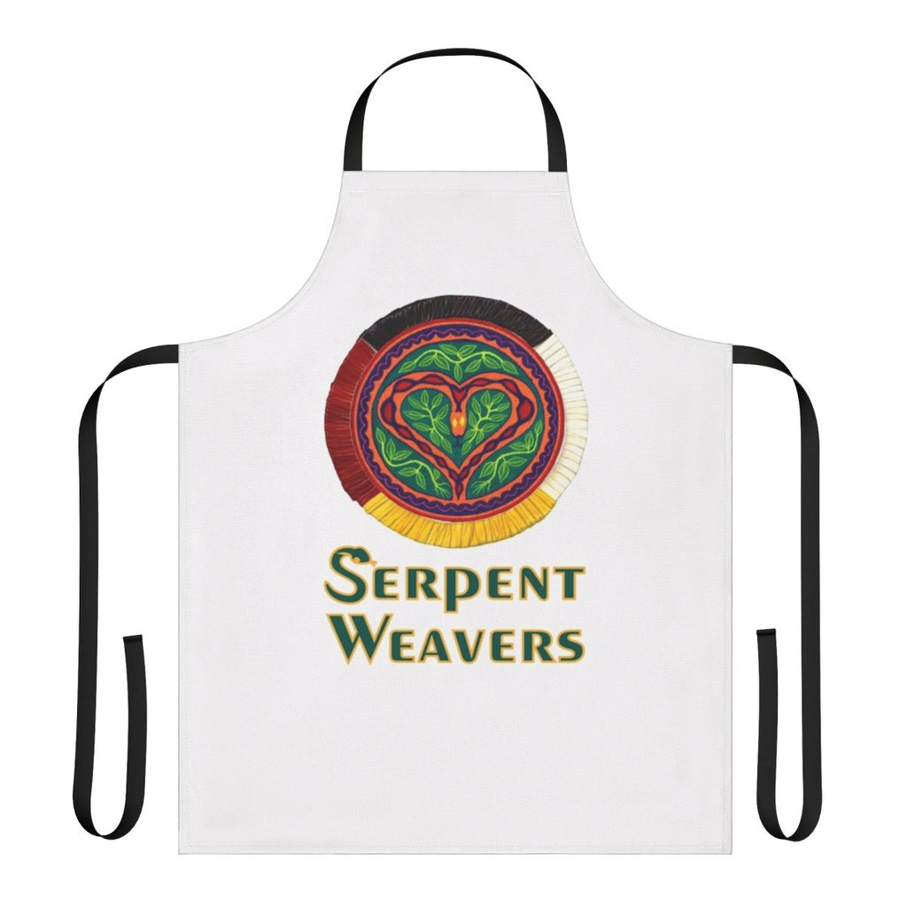 Serpent Weavers Logo Apron with a tribal, pagan-inspired design