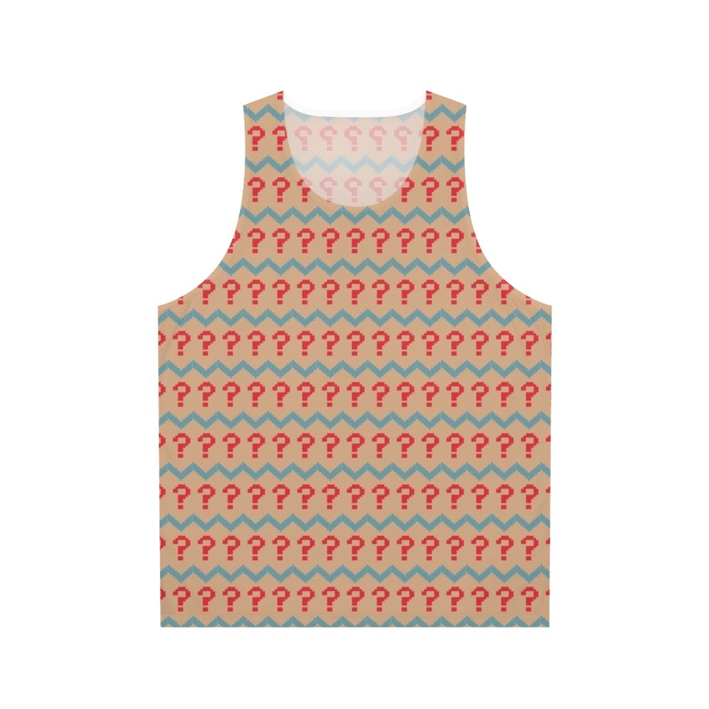 Unisex Seventh Doctor Tank Top featuring the iconic question mark design