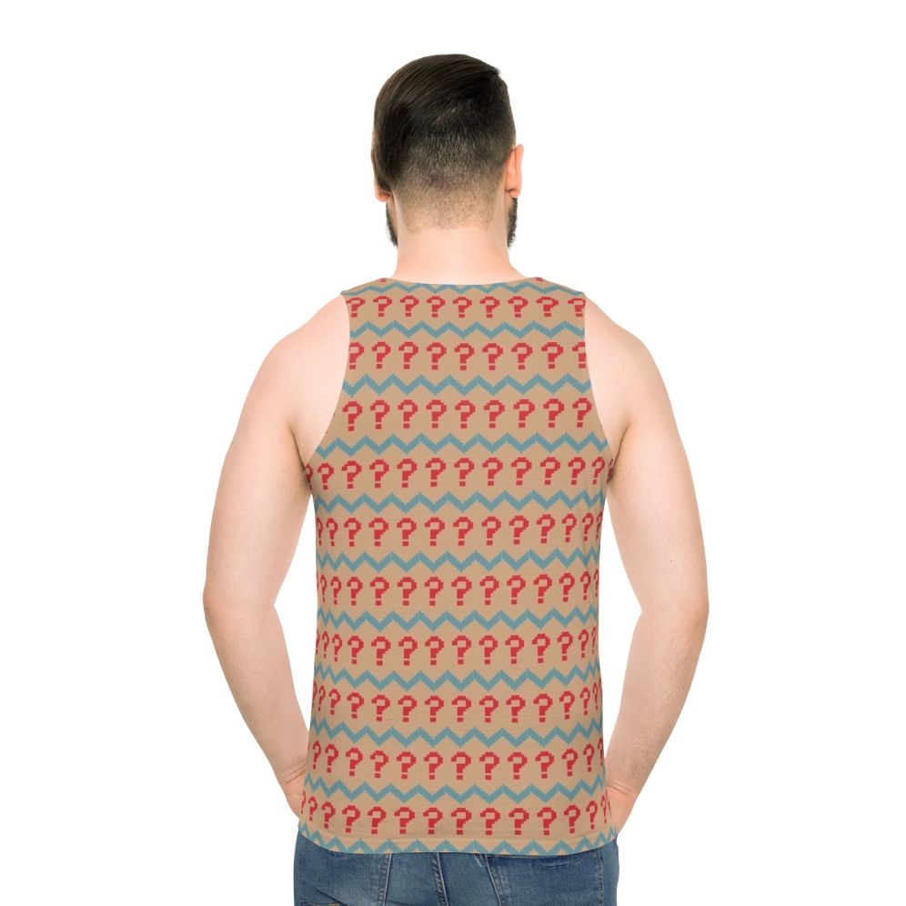 Unisex Seventh Doctor Tank Top featuring the iconic question mark design