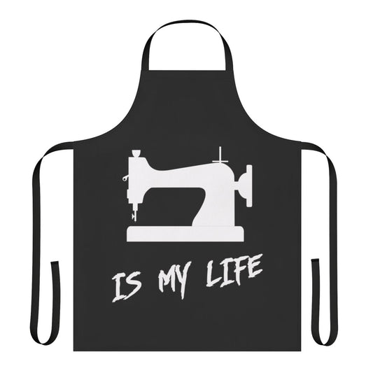 Sewing Apron with "Sewing is My Life" Text