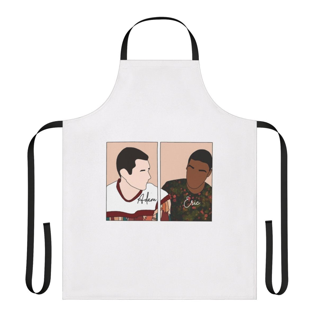 Sex Education inspired apron featuring characters Adam and Eric