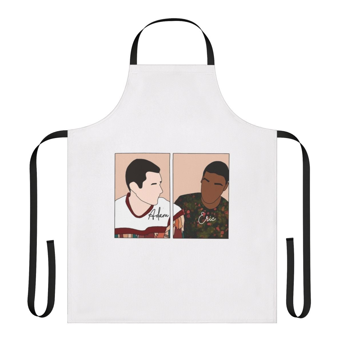 Sex Education inspired apron featuring characters Adam and Eric