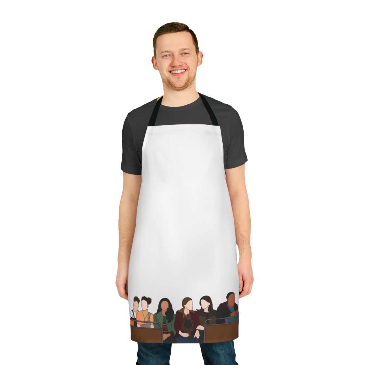 Sex Education inspired apron featuring Maeve Wiley and Otis Milburn from the Netflix series