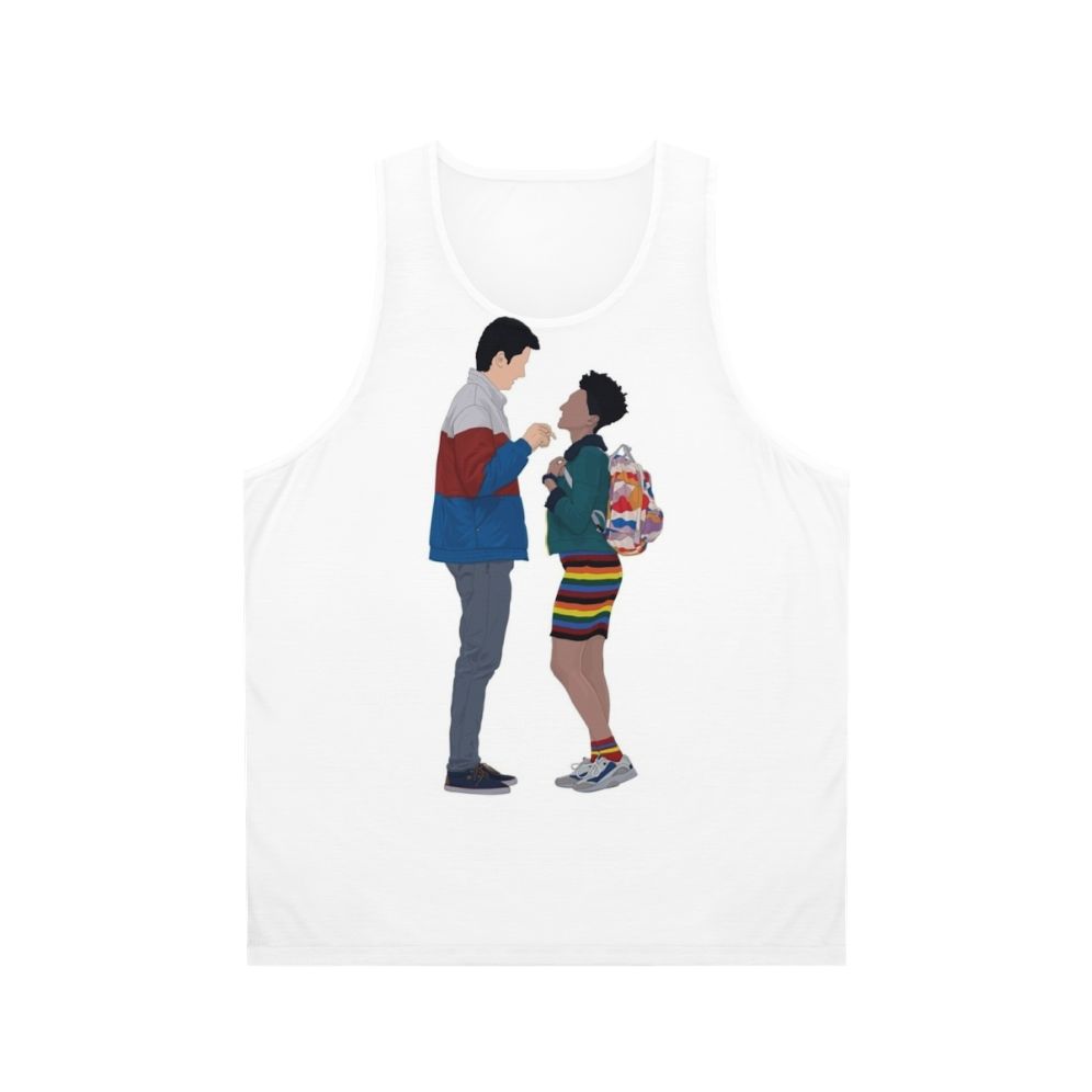 Unisex "Sex Education" Ola and Otis Cartoon Illustration Tank Top