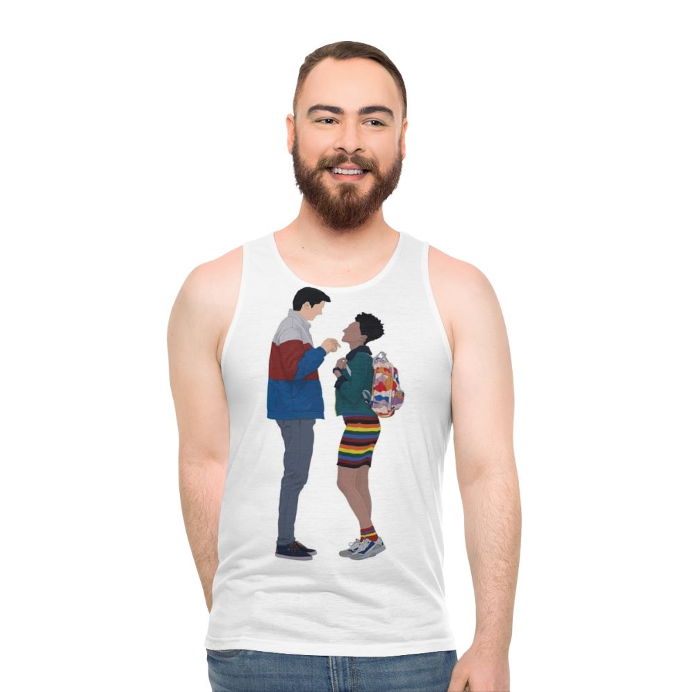 Unisex "Sex Education" Ola and Otis Cartoon Illustration Tank Top