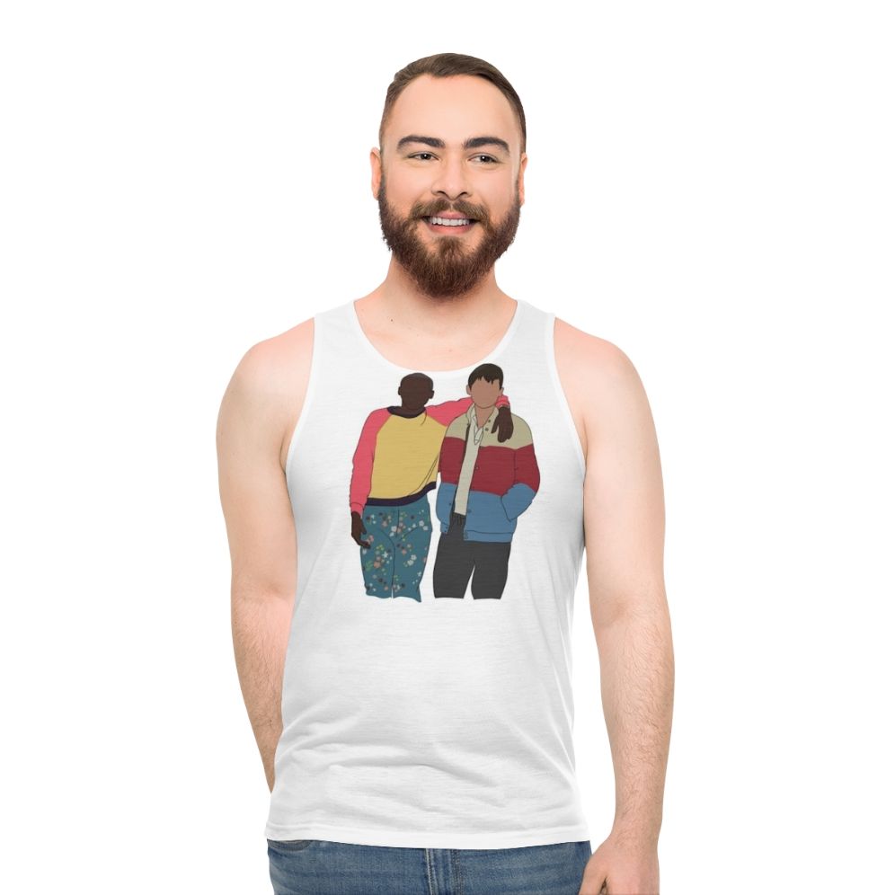 Sex Education Unisex Tank Top with Cartoon Illustration