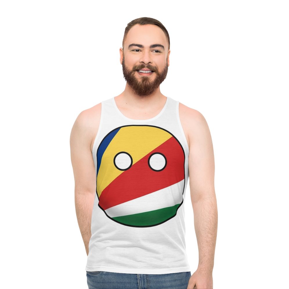 Seychelles countryball unisex tank top
