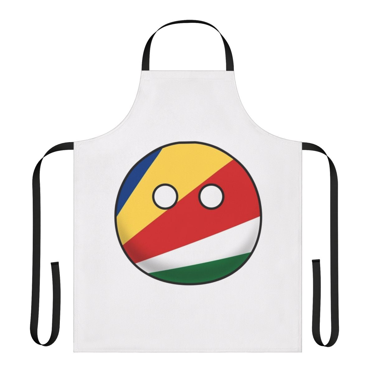 Seychelles Countryball Apron - Celebrate Seychelles cultural heritage with this stylish and fun national pride apparel piece.