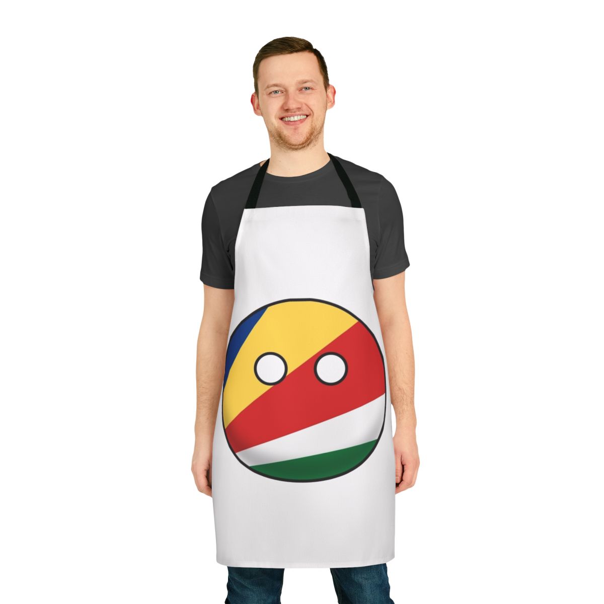 Seychelles Countryball Apron - Celebrate Seychelles cultural heritage with this stylish and fun national pride apparel piece.