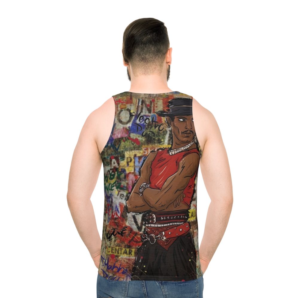 Shabba Doo Street Dancer unisex tank top featuring retro 80s 90s hip hop graphic