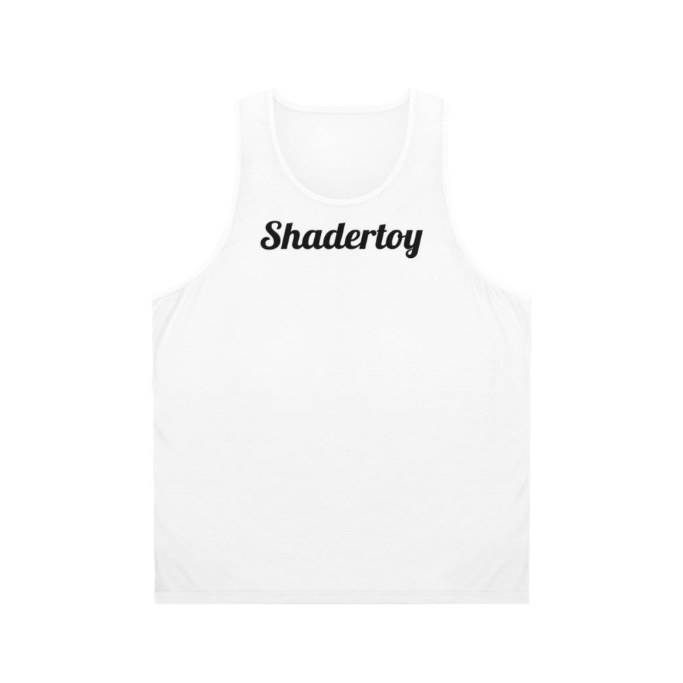 Shadertoy inspired unisex tank top with abstract graphic design