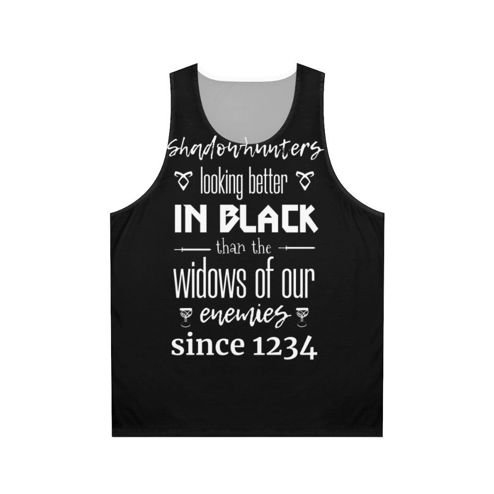 Shadowhunters black unisex tank top