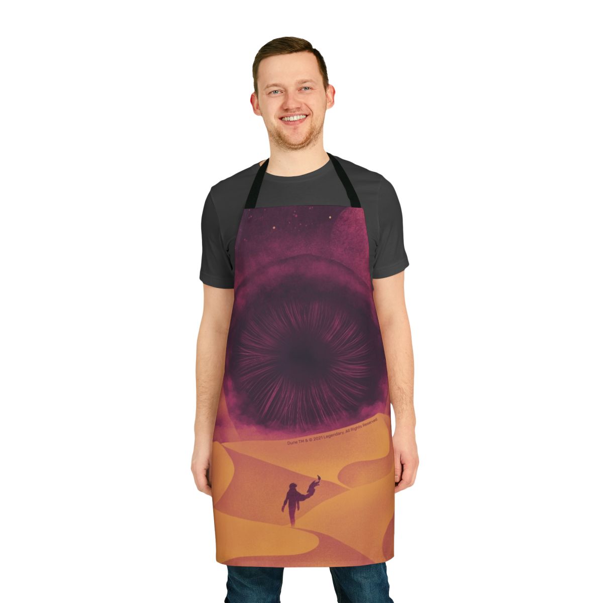 A high-quality apron featuring the iconic Shai Hulud sandworm from the Dune science fiction franchise.
