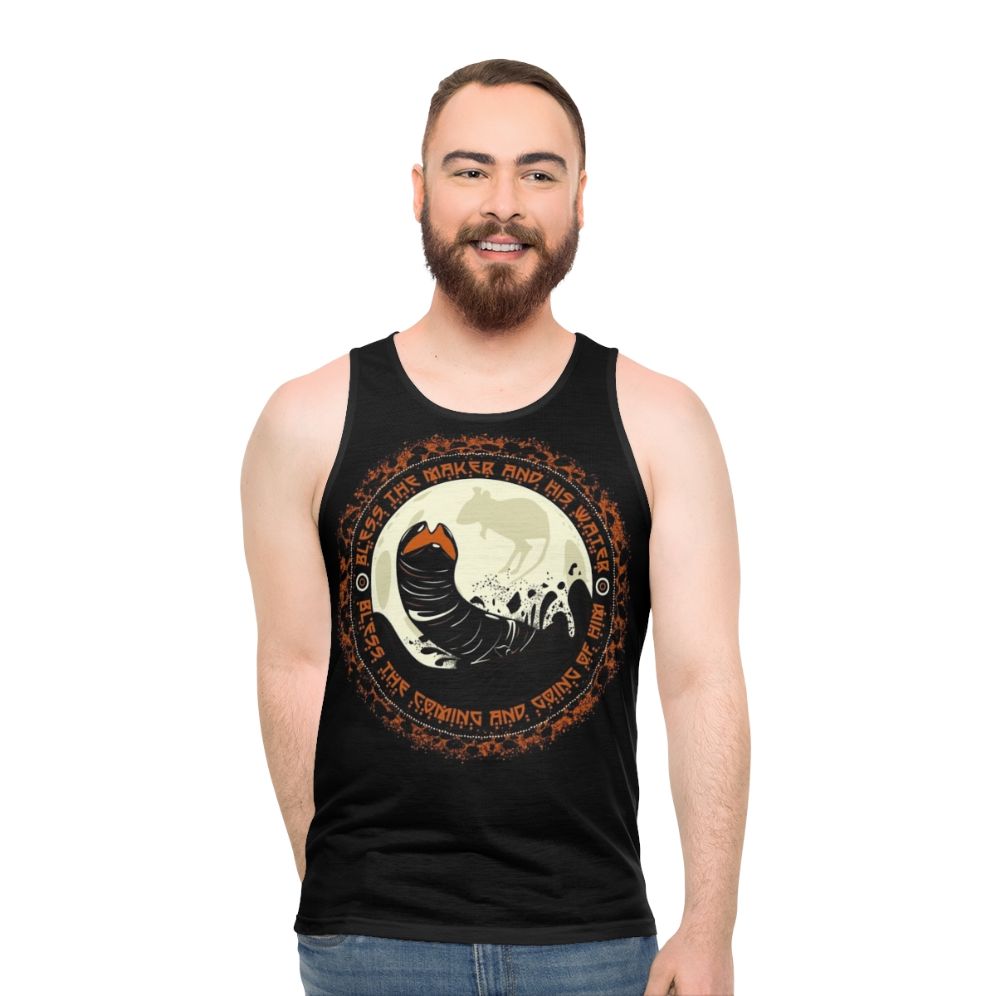 Dune inspired Shai Hulud unisex tank top