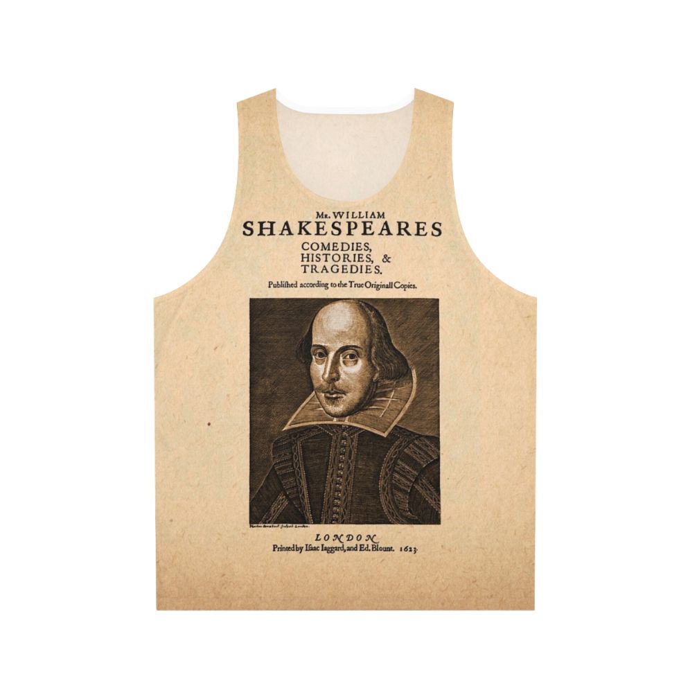 Shakespeare First Folio Front Piece Unisex Tank Top