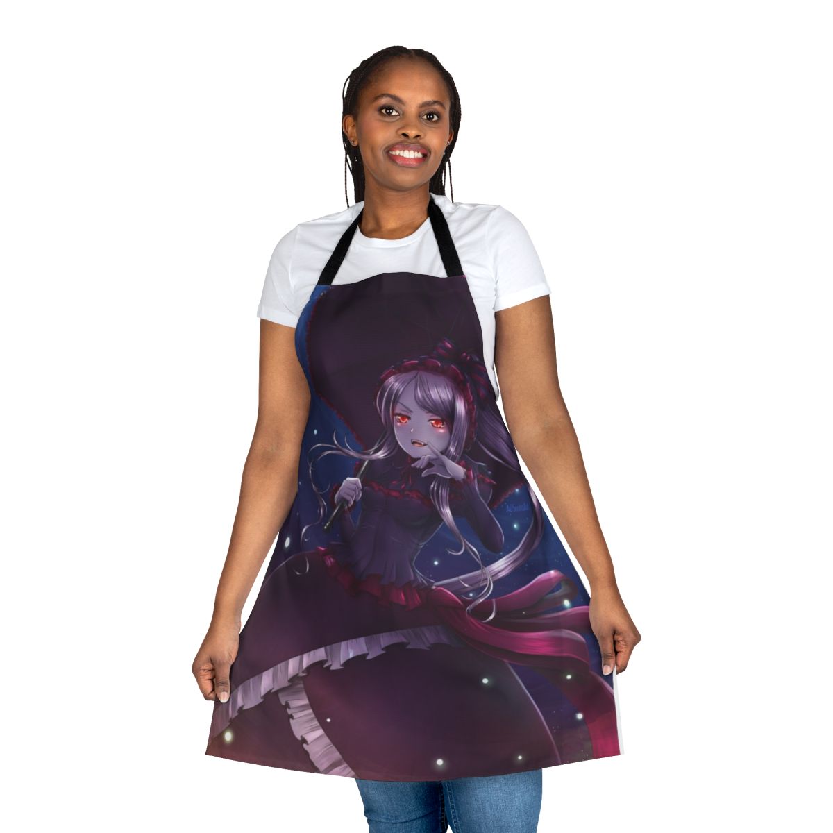 Shalltear Belmont-inspired apron, featuring the character from the Overlord anime series.
