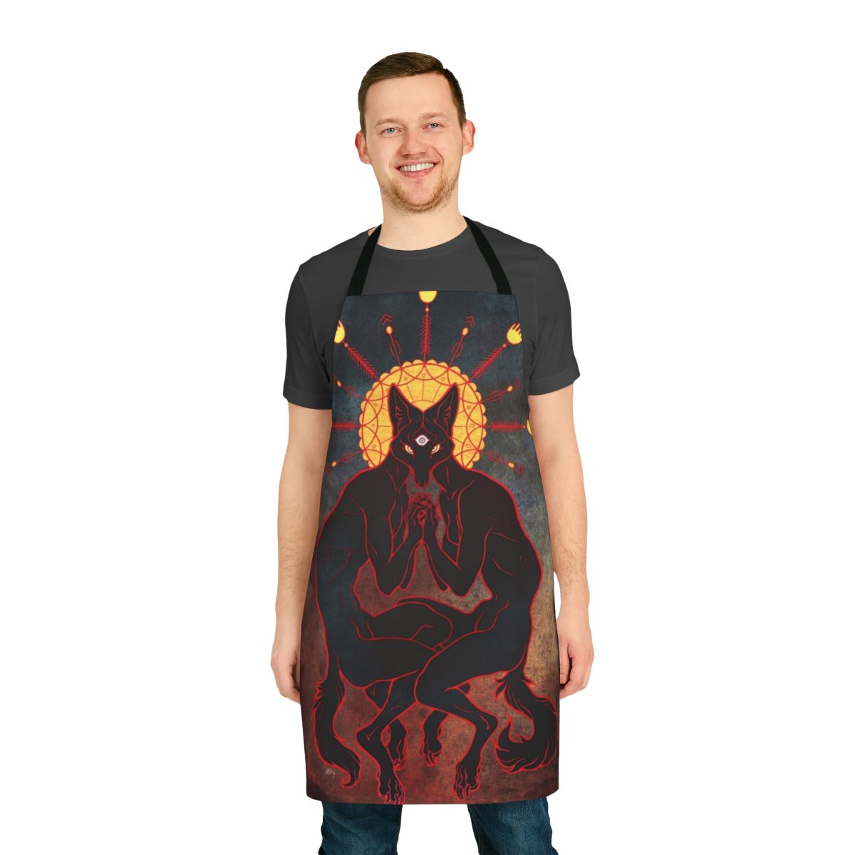 Shared Consciousness Apron featuring a psychedelic and spiritual design