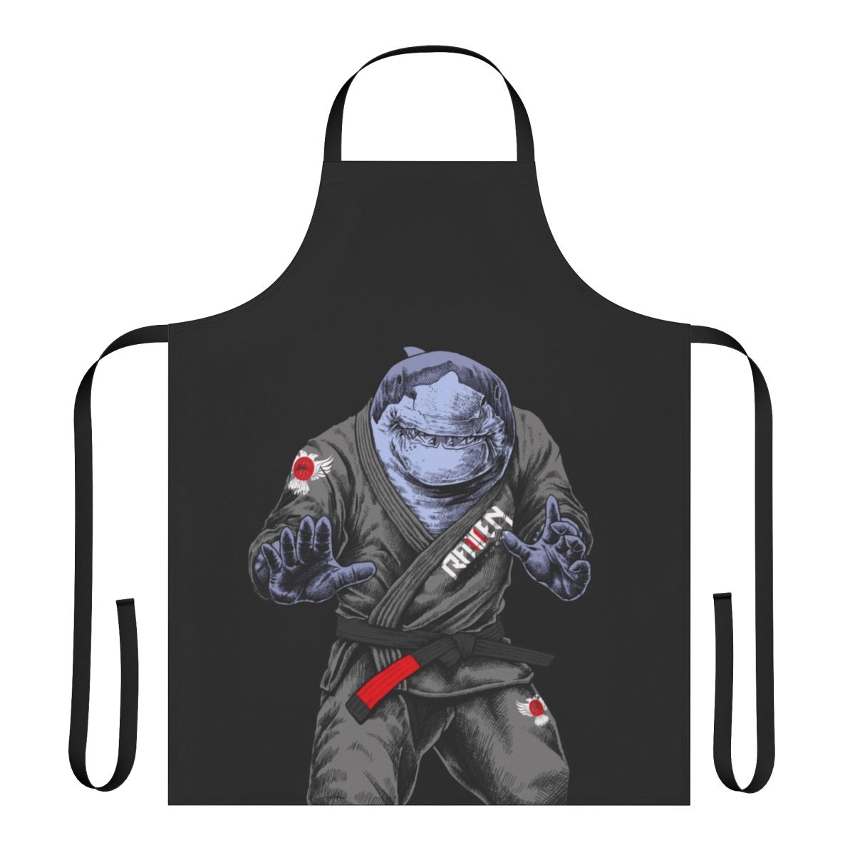 Shark-themed Brazilian Jiu Jitsu Apron with a great white shark design