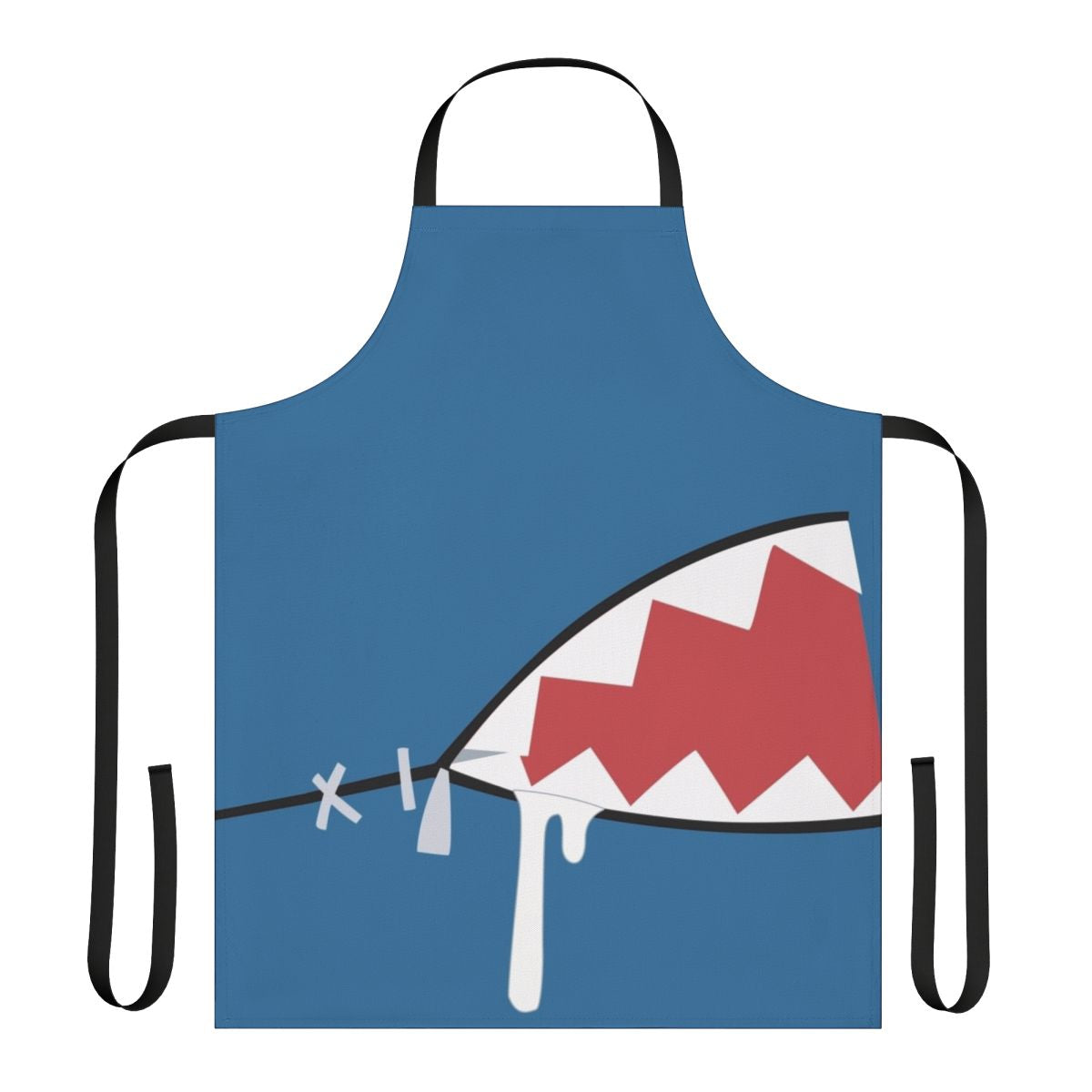 Shark mouth-designed apron featuring the popular virtual YouTuber character Gawr Gura