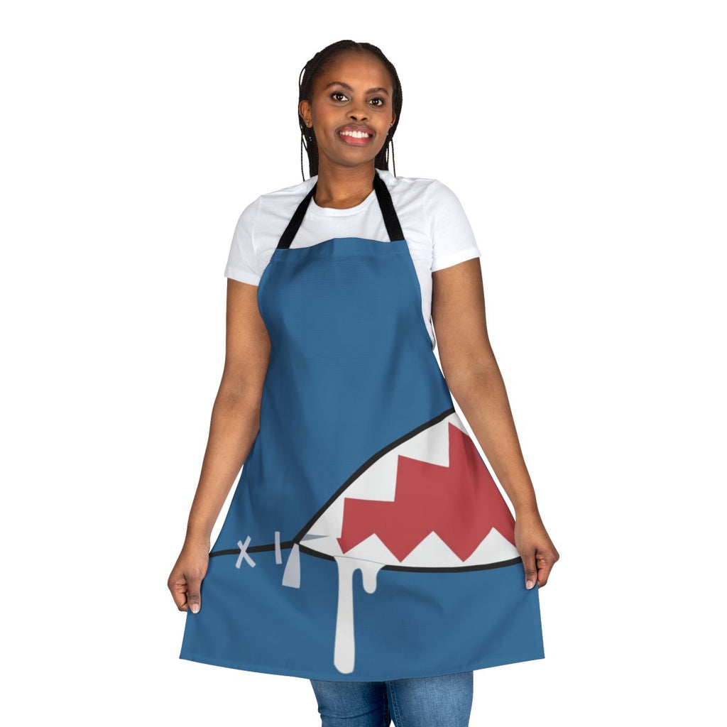 Shark mouth-designed apron featuring the popular virtual YouTuber character Gawr Gura