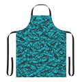 Apron featuring a realistic shark print design, perfect for the ocean or marine life enthusiast.