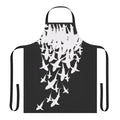 Sharks-themed apron with a vibrant underwater ocean and sea life pattern