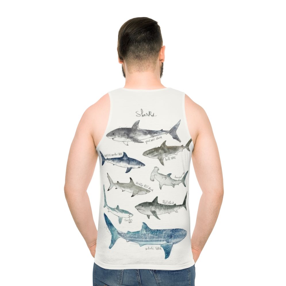 Sharks Unisex Tank Top - Featuring Diverse Shark Species