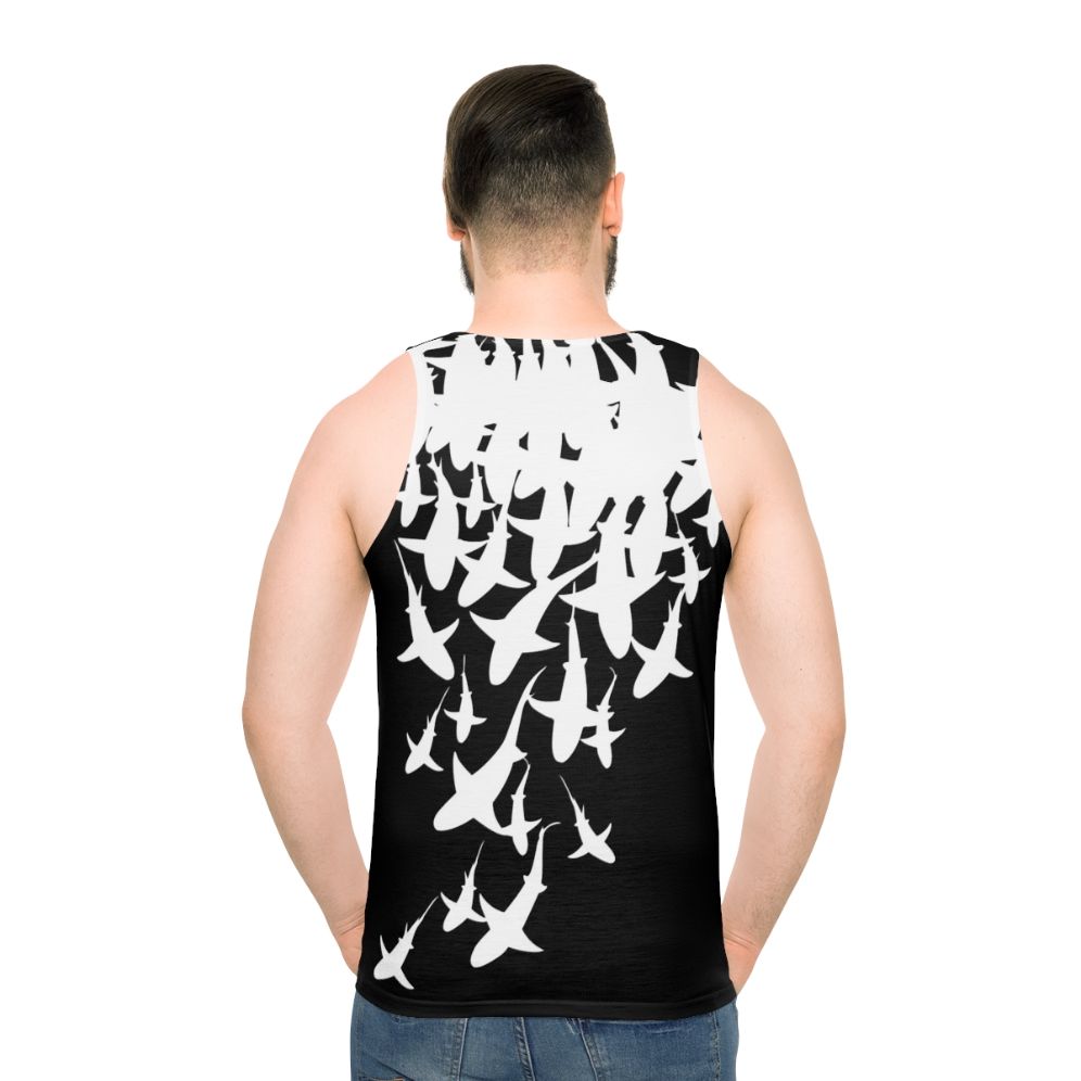 Sharks V2 Unisex Tank Top with Ocean and Marine Life Graphics