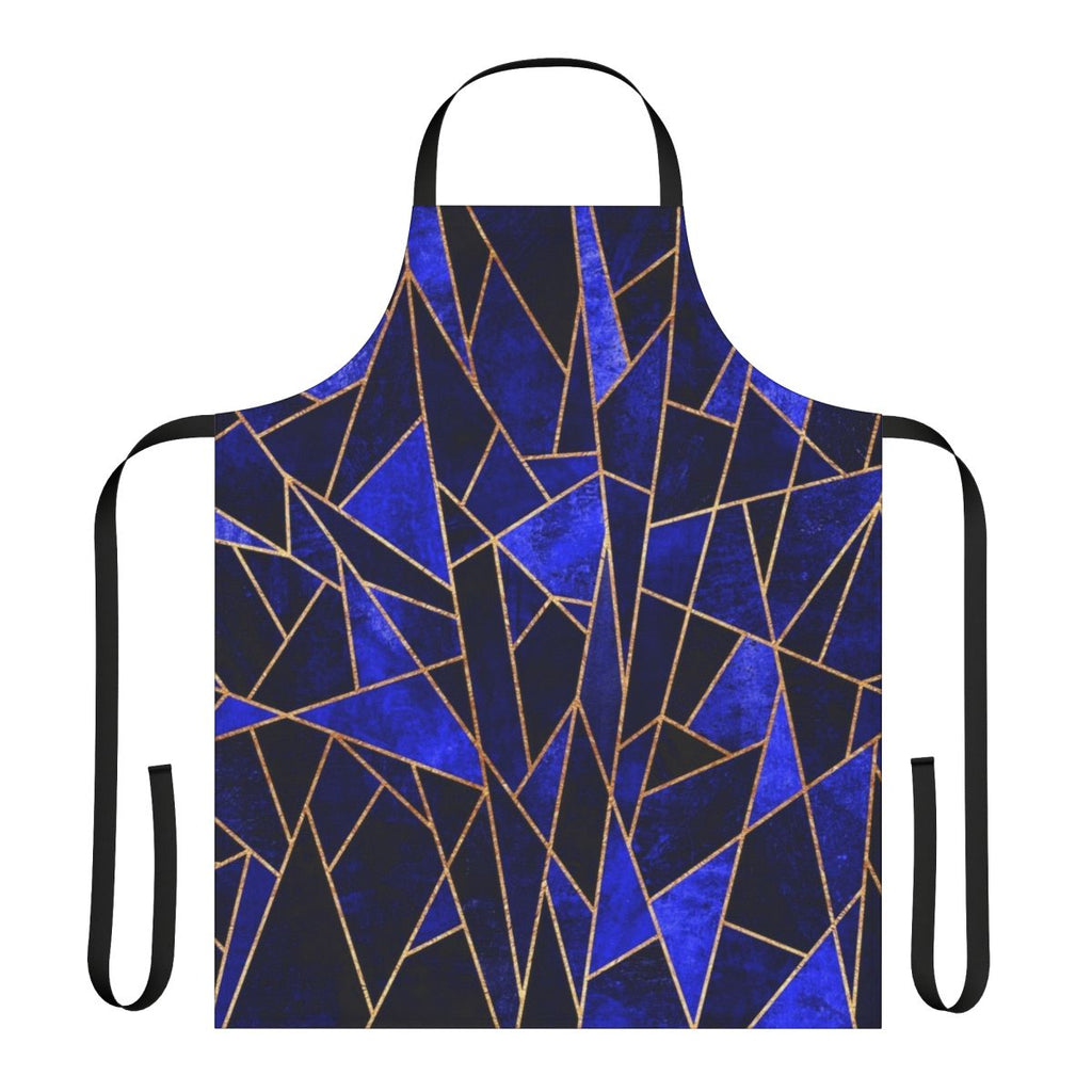 Shattered Sapphire Apron Design - Graphic Abstract Geometric Pattern