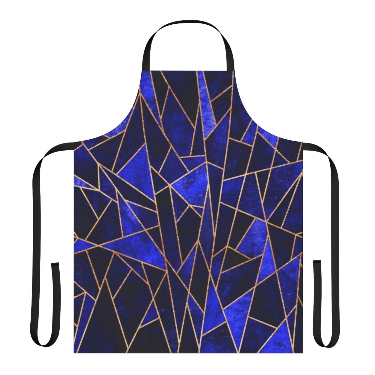 Shattered Sapphire Apron Design - Graphic Abstract Geometric Pattern