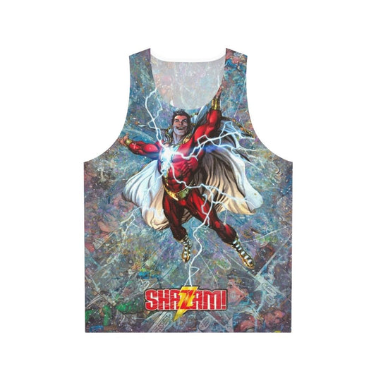 Shazam comic book collage unisex tank top