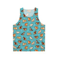 Shiba Inu Blue Unisex Tank Top