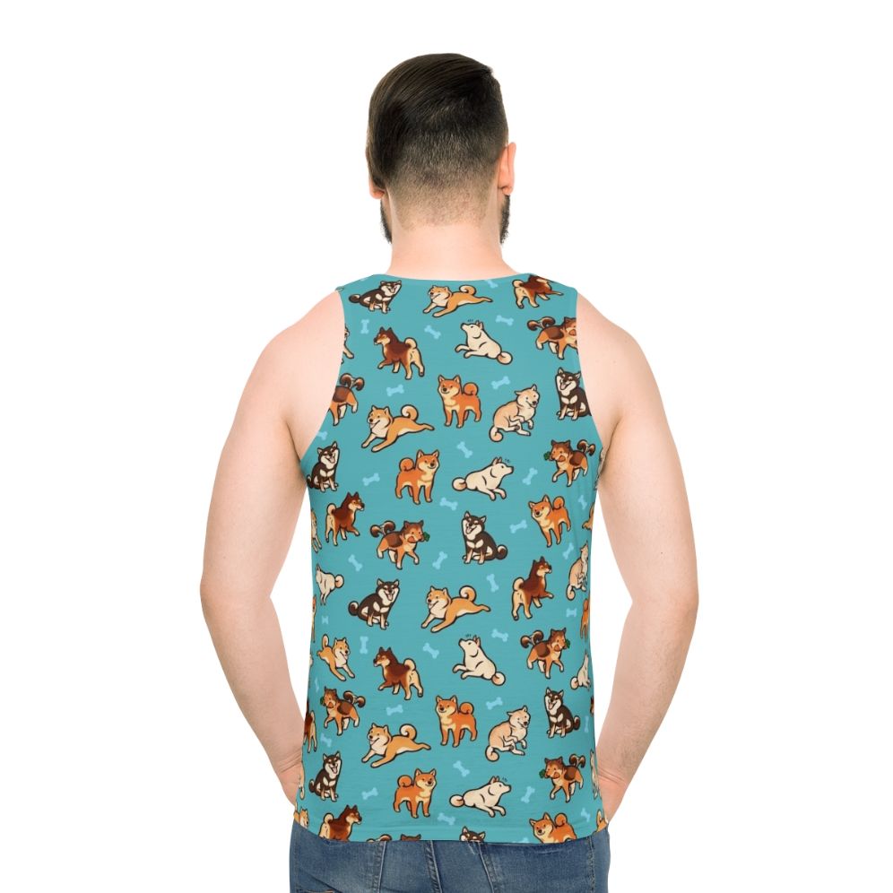Shiba Inu Blue Unisex Tank Top