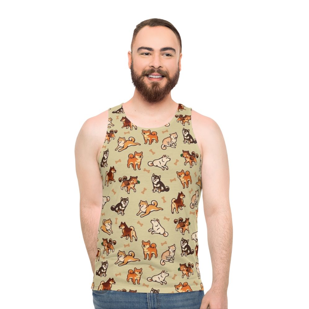 Shiba Inu Cream Unisex Tank Top