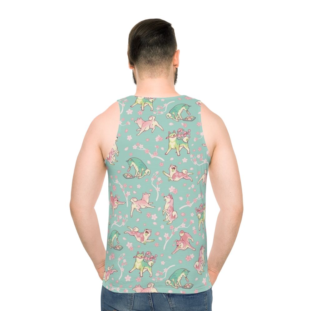 Shiba Inu Floral Unisex Tank Top