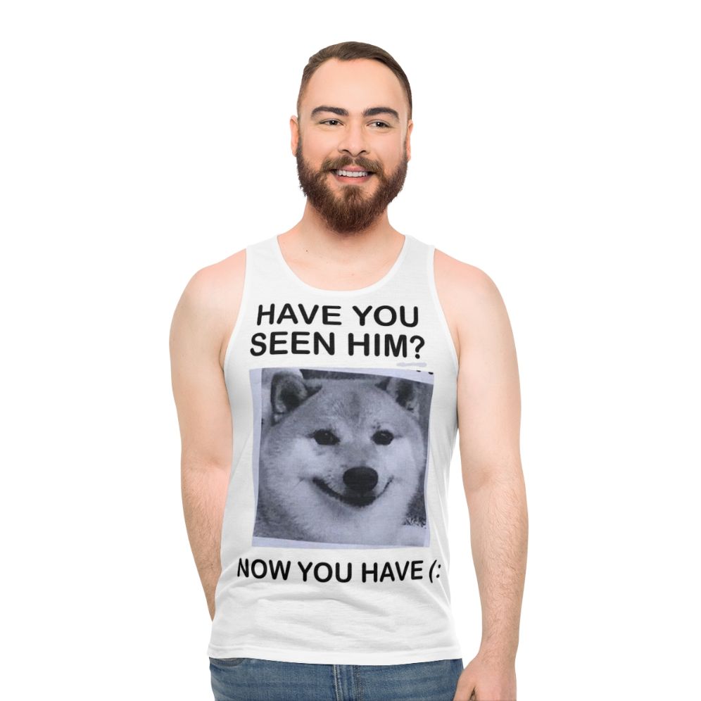 Shiba Inu meme unisex tank top