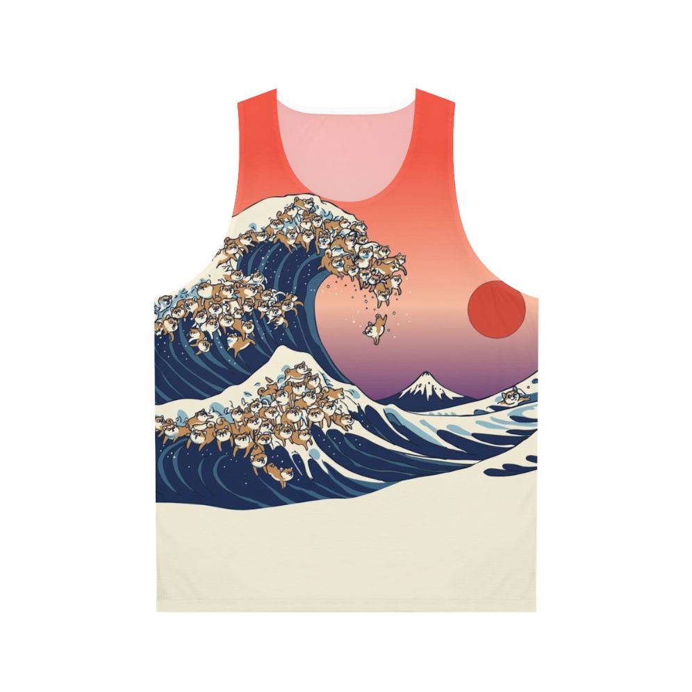 Shiba Inu Wave Unisex Tank Top