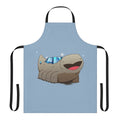 Apron featuring a crystal lizard design, inspired by the Dark Souls and Bloodborne video game series.
