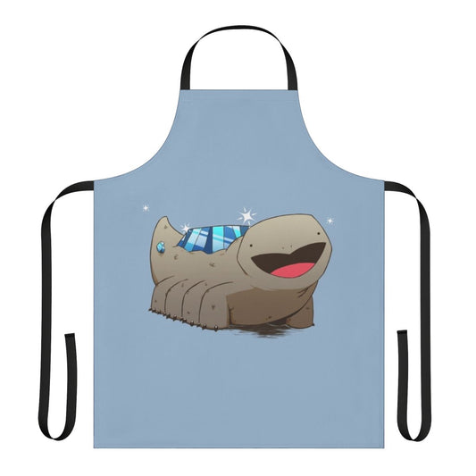 Apron featuring a crystal lizard design, inspired by the Dark Souls and Bloodborne video game series.