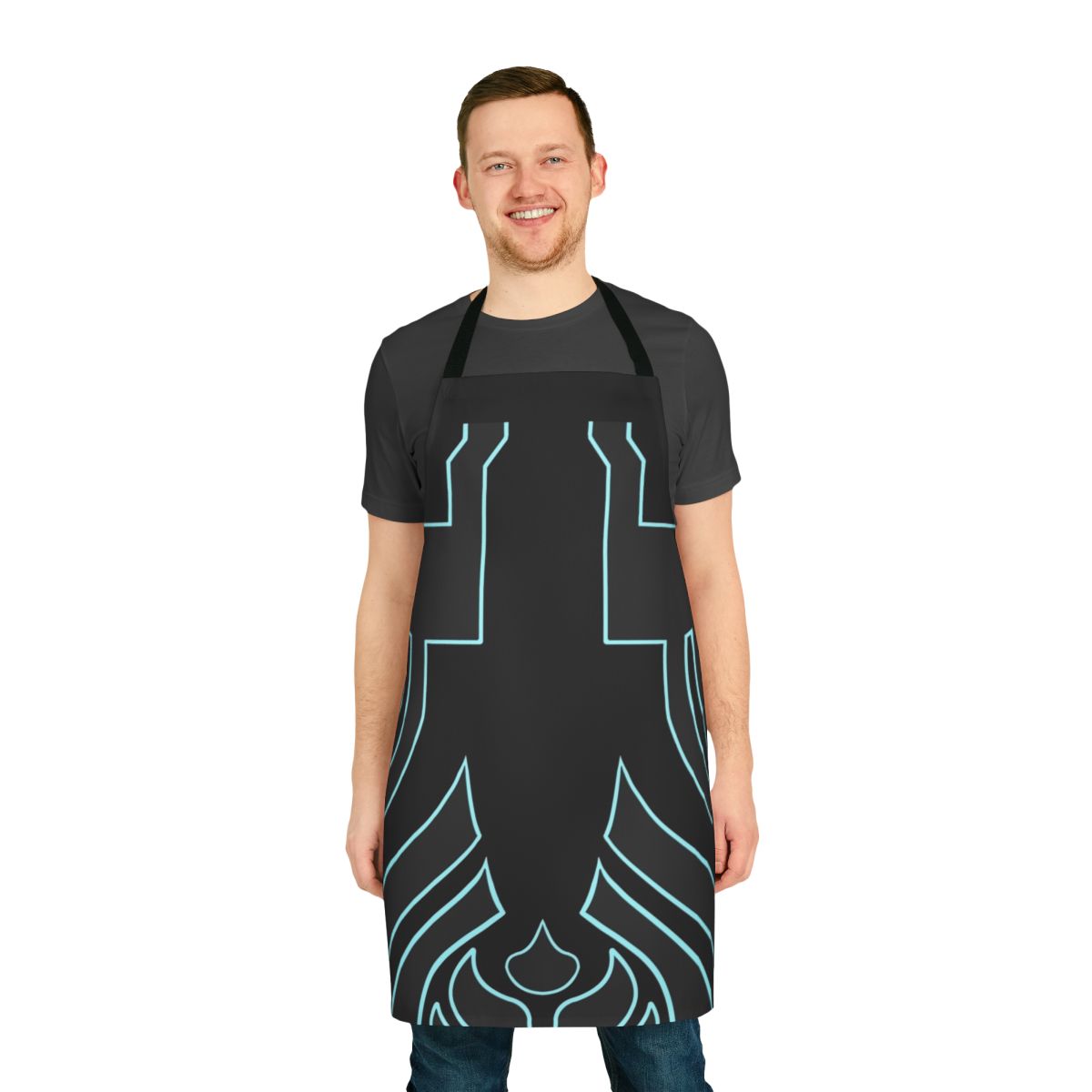 Shin Megami Tensei Nocturne inspired apron featuring the Demi-Fiend Hitoshura character