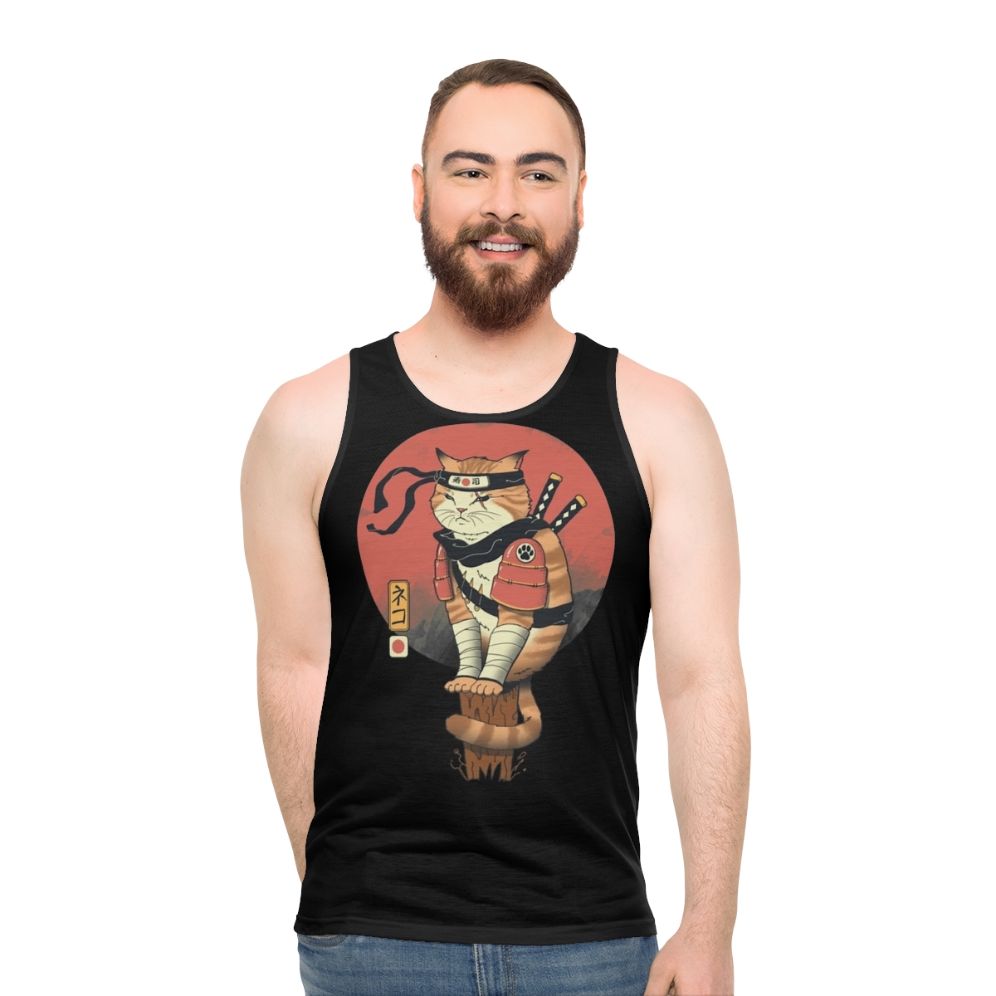 Shinobi cat unisex tank top