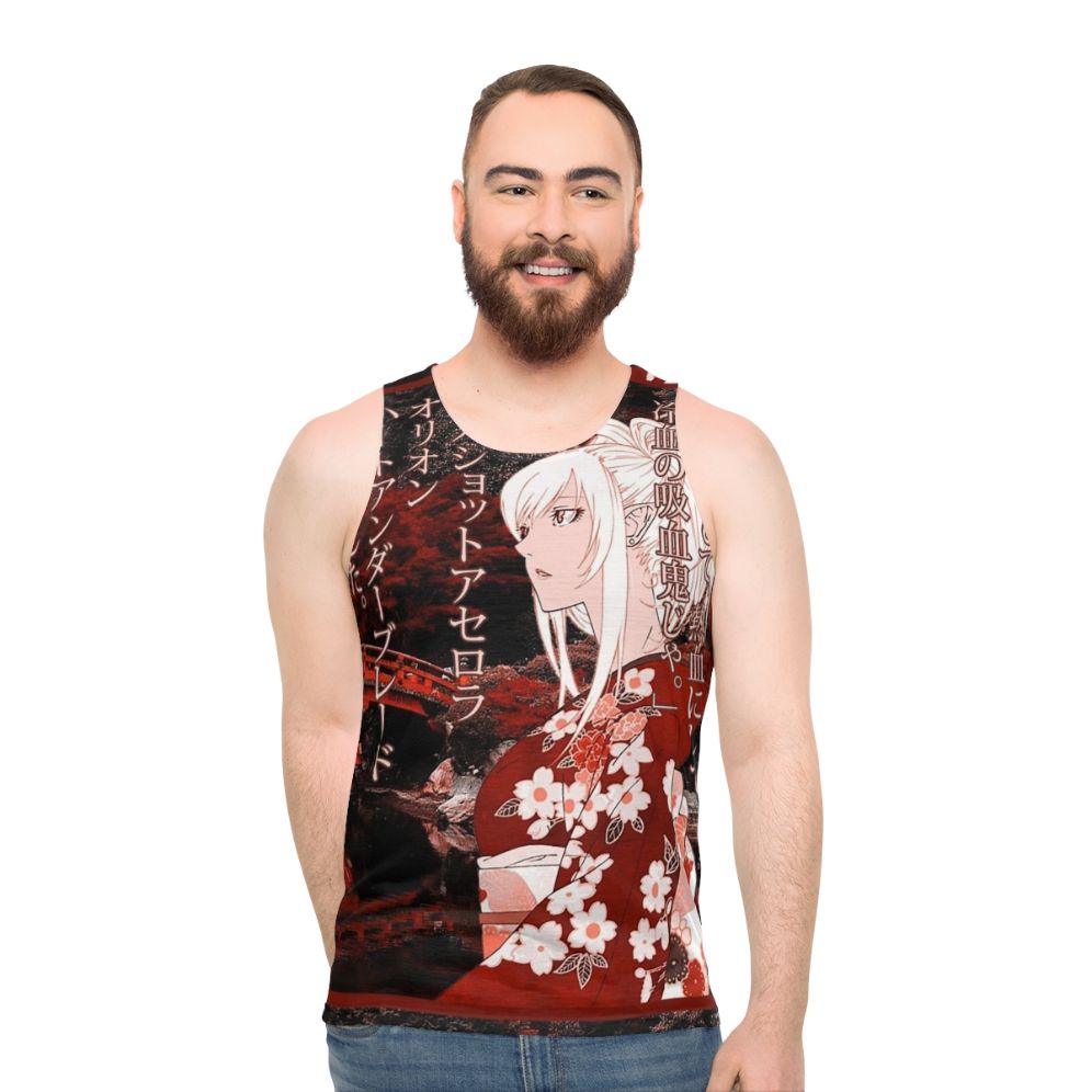 Shinobu Oshino Yukata Inspired Unisex Tank Top