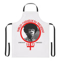 Shirley Chisholm inspired kitchen apron with a pop art design, featuring the text "Shirley Chisholm for President."